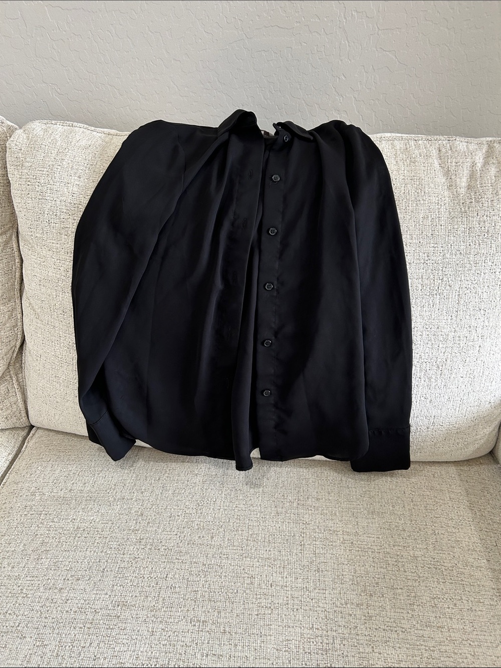 H&M Black Button-Up Blouse